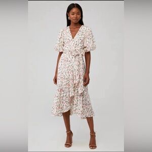 MINKPINK Kasey Puff Sleeve Midi Dress